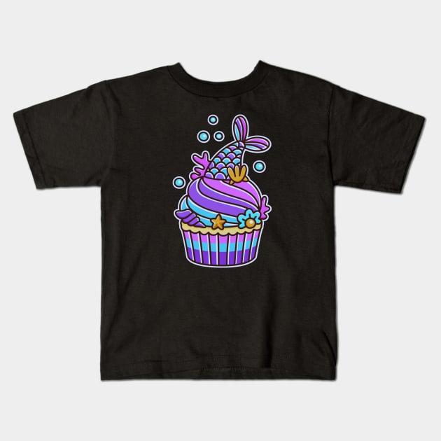 Mermaid Cupcake Shirt Design Kids T-Shirt by JB Tee